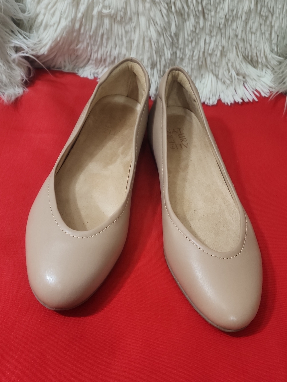 Naturalazer Vivienne Nude Leather Ballet Flats - Women